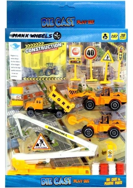 Çocuk Max Wheels 1:87 Oyun Seti 20 Parça fırsatları