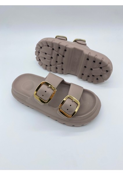 173.02 Taşlı Çift Tokalı Ortopedik Terlik modelleri