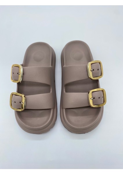 173.02 Taşlı Çift Tokalı Ortopedik Terlik fırsatları