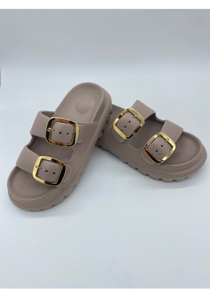 173.02 Taşlı Çift Tokalı Ortopedik Terlik indirimleri