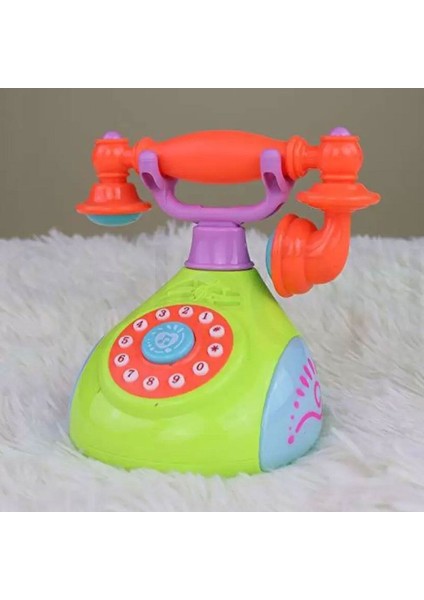 Çocuklar Için Müzikli Telefon Işık ve Ses Efektli Retro Stil Sabit Telefon Modeli fiyatları