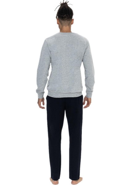 Erkek Gri Melanj Pijama TAKIM18858