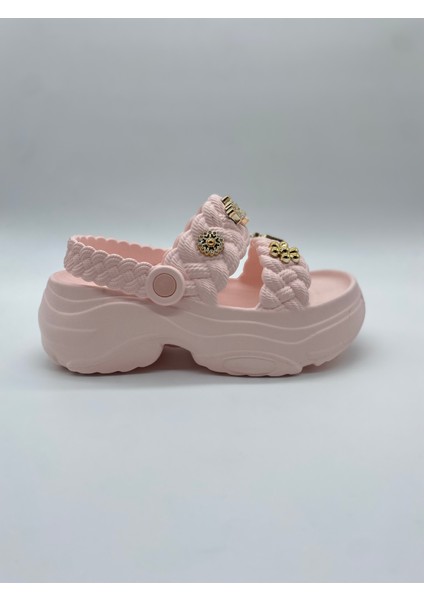 169.01 Örgülü Crocks Taşlı Ortopedik Terlik fiyatları