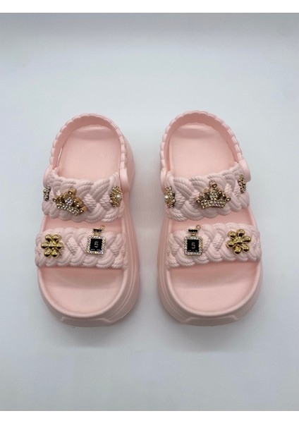 169.01 Örgülü Crocks Taşlı Ortopedik Terlik fırsatları