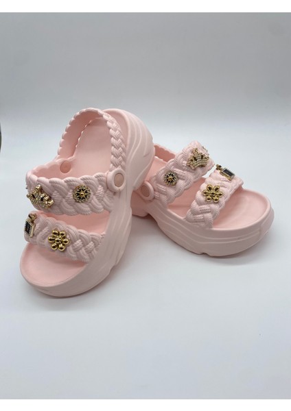 169.01 Örgülü Crocks Taşlı Ortopedik Terlik indirimleri