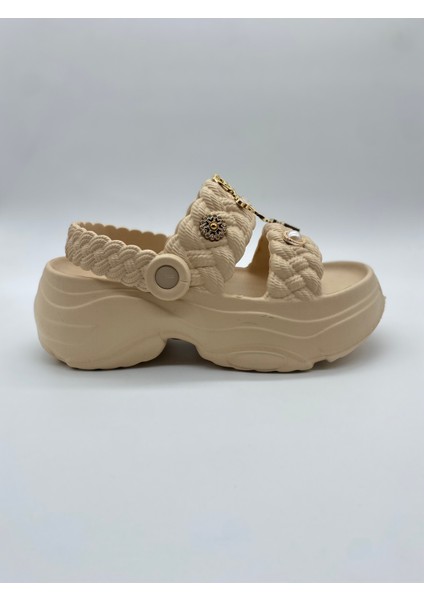 169.01 Örgülü Crocks Taşlı Ortopedik Terlik fiyatları