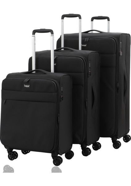 V2413 Super Lıght Valiz Black Set