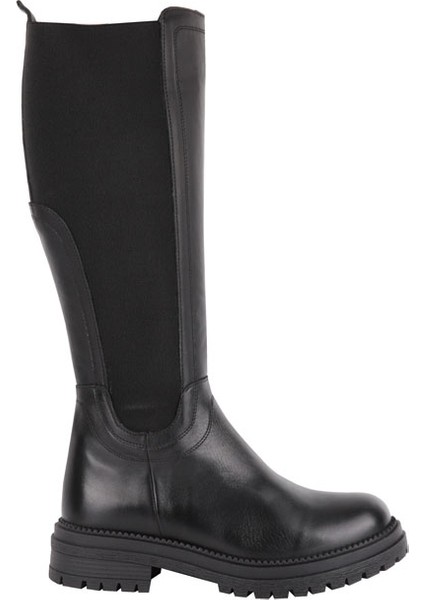 Mammamıa D24KC-2065 Sıyah Derı Cızme