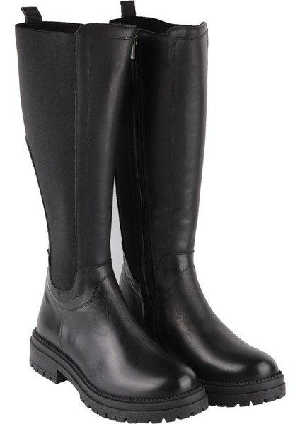 Mammamıa D24KC-2065 Sıyah Derı Cızme modelleri