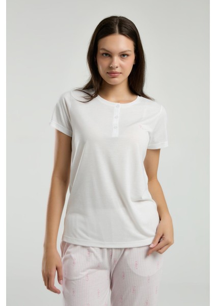 Kadın Büyük Bedenli Yazlık Düğmeli Pijama Takım fiyatları