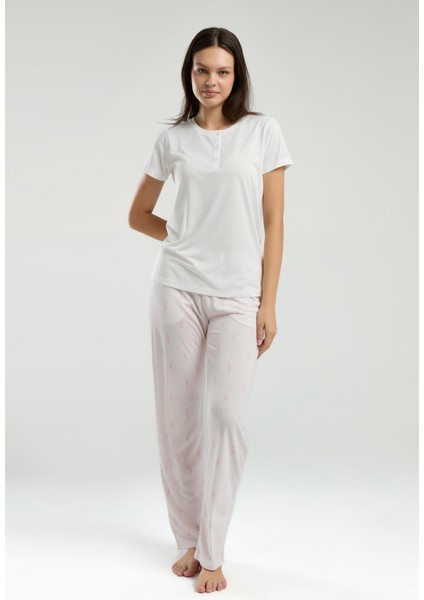 Kadın Büyük Bedenli Yazlık Düğmeli Pijama Takım fırsatları