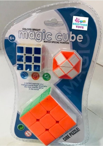 Neon Renkler Fosforlu Zeka Küpü Sabır Küpü 3lü Set 3X3X3
