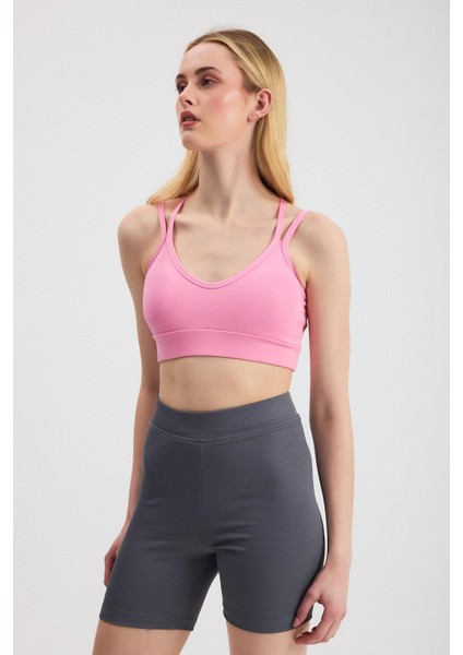 3005 Arka Çapraz Büstiyer Pembe
