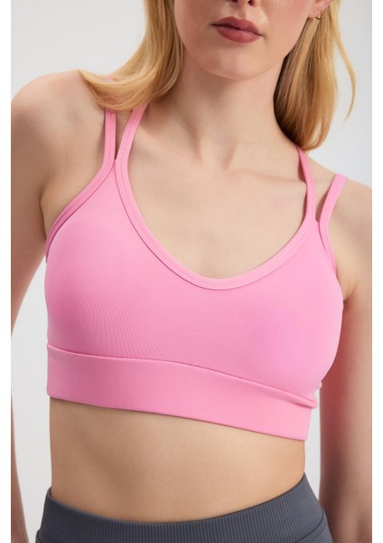 3005 Arka Çapraz Büstiyer Pembe