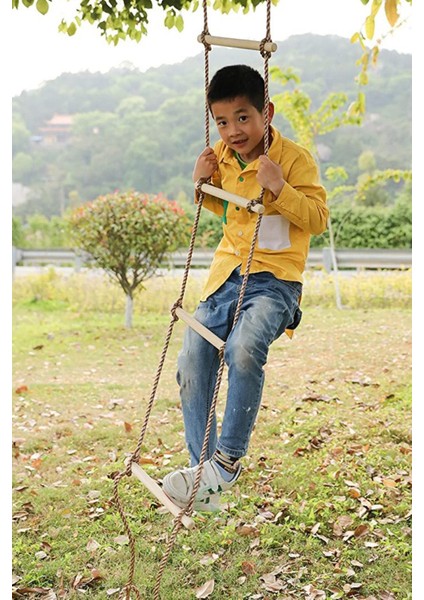 Tırmanma Ahşap Halatlı Merdiven