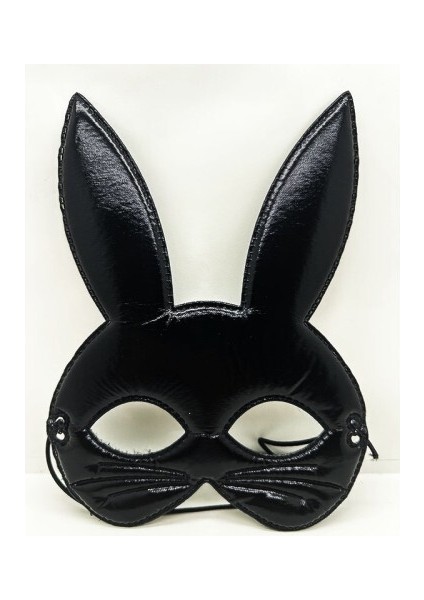 Siyah Renk Kumaş Malzemeden Imal Eva Tavşan Maskesi