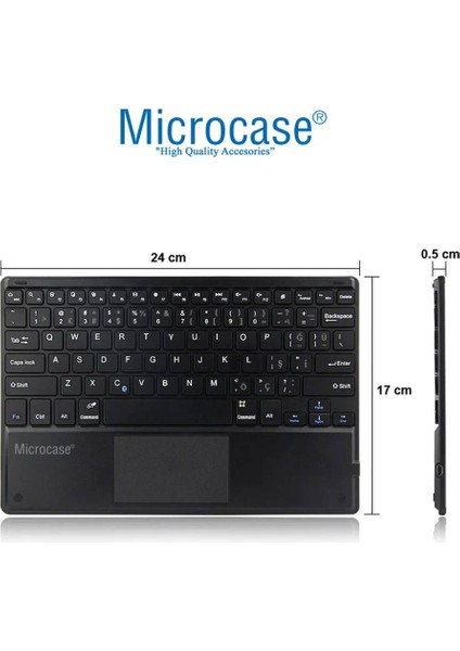 Vorcom Quartzpro 10.1 Inch Için Bluetooth Touchpad Klavye (Tr Sticker)+Bluetooth Mouse+Tablet Standı- AL2766