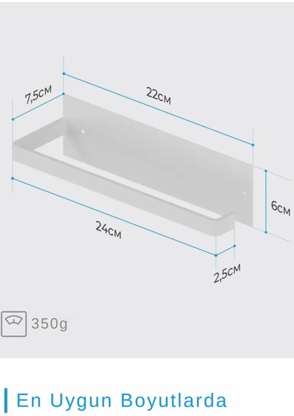 Yapışkanlı Metal Kağıt Havlu Peçetelik Pratik Yapışkanlı Demir Askılık Havluluk Banyo Mutfak Askısı