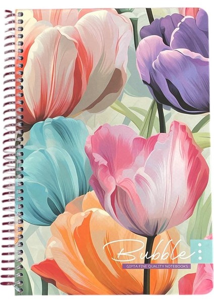 Bubble Book Spiralli Sert Kapak Defter 17*24 100 Yp. Kareli