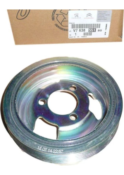 V763855180 Orijinal Krank Kasnağı Opel Astra L 1.6 16V EP6FADT - 207/208/308/508/C4/C5/MINI Tek Ebat