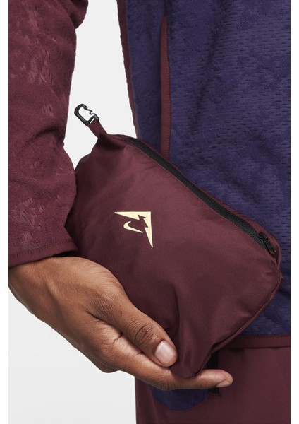 Trail Running Grotex Packable Hoodie Erkek Kapüşonlu Çantaya Dönüşebilen Reflektörlü Koşu Ceketi Bordo fırsatları