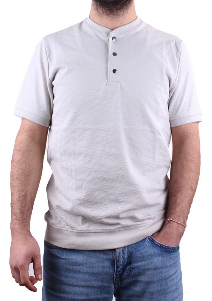 DMG23-211240 Gri Günlük Hakim Yaka Erkek Tişört fiyatları