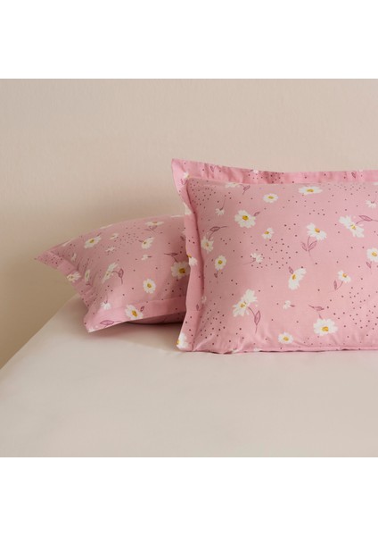 Daisy 2'li Yastık Kılıfı Pembe 50 x 70