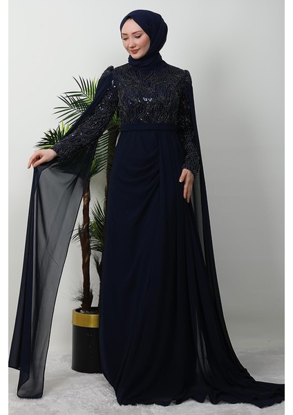 Münteha Tesettür Abiye Lacivert fırsatları