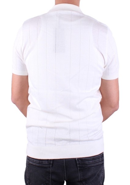 DMG23-511228 Ekru Günlük Fermuarlı Polo Yaka Erkek Tişört fırsatları