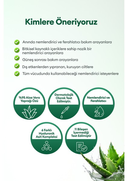 Hyaluronik Asitli Nemlendirici Aloe Vera Jeli Kundal Real Aloe Vera Waterful Moisture Shooting Gel modelleri