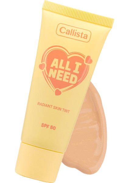 Callista All I Need Radiant Skin Tint Spf 50 Renk Tonu Eşitleyici Aydınlatıcı Krem
