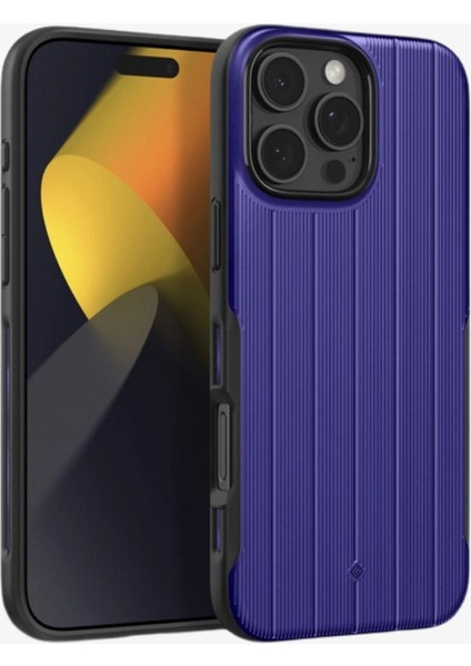 Caseology iPhone 16 Pro Max MagSafe Kılıf Dual Grip Mag Hava Kanalı Teknolojisi™ Askeri Sınıf Koruma Braided Blue Dokulu Yüzey Kapak - ACS08050 fiyatları