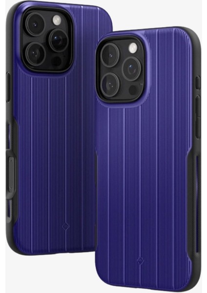 Caseology iPhone 16 Pro Max MagSafe Kılıf Dual Grip Mag Hava Kanalı Teknolojisi™ Askeri Sınıf Koruma Braided Blue Dokulu Yüzey Kapak - ACS08050 modelleri