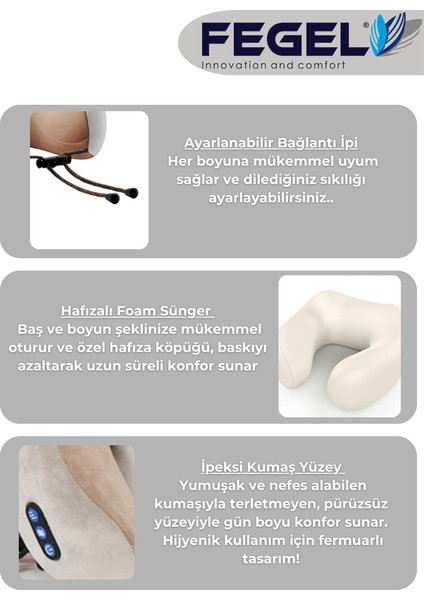 Fg-01 Seyahat Tipi Masajlı Boyun Yastığı