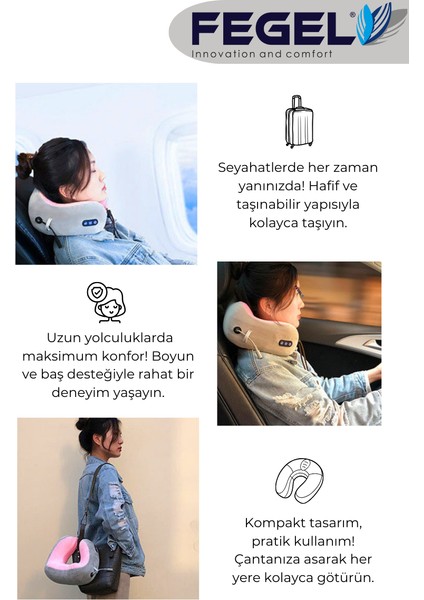 Fg-01 Seyahat Tipi Masajlı Boyun Yastığı