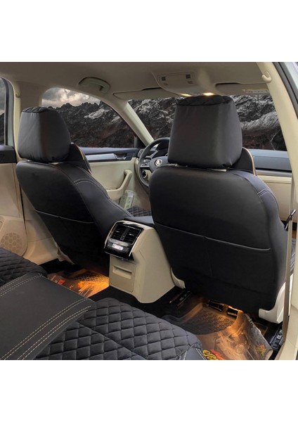 Skoda Superb Araca Özel Oto Koltuk Kılıfı - Nakışlı Taytüyü ve Deri modelleri