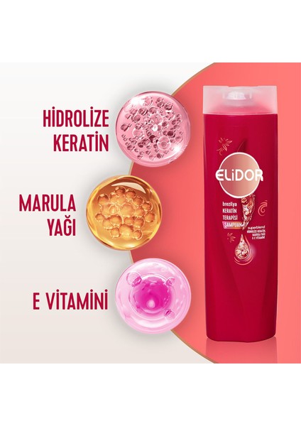 Şaç Bakım Şampuanı Brezilya Keratin Terapisi 400 ml x 2 - Sıvı Saç Bakım Sütü 200 ml x 1