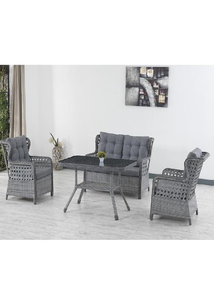 Midye Hasır Oturma Grubu 2li 70*120