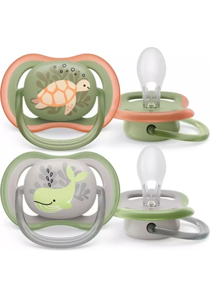 Avent Ultra Air Emzik 6-18 Ay 2li SCF085/60 Sağlıklı Beslenme için Renkli Silikon Materyal