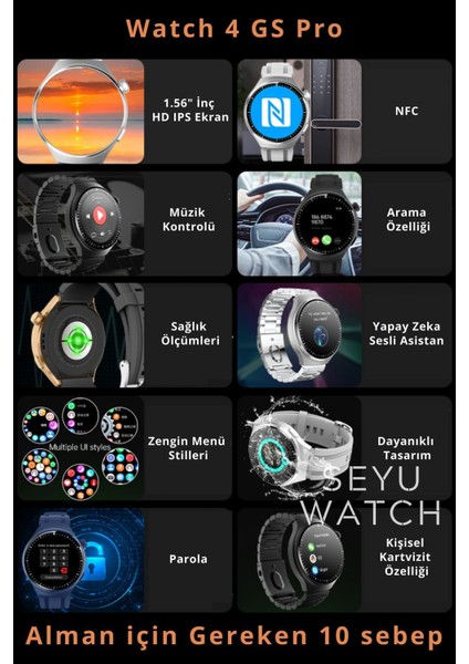 Watch Hx Pro Kordon 46MM Akıllı Saat Apple iPhone ve Android Tüm Telefonlara Uyumlu