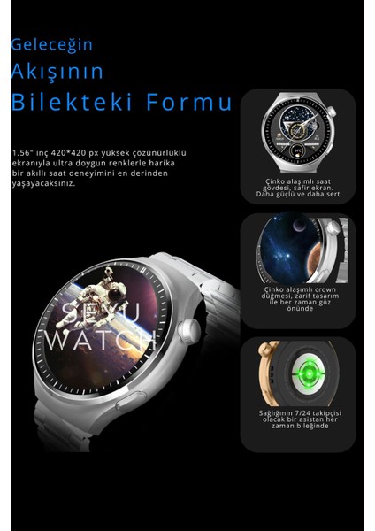 Watch Hx Pro Kordon 46MM Akıllı Saat Apple iPhone ve Android Tüm Telefonlara Uyumlu
