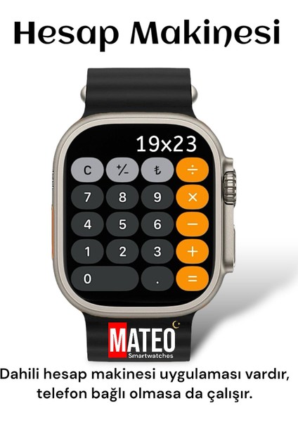 T900 Ultra Akıllı Saat |49MM Bluetooth, Arama Özellikli, Sağlık Sensörlü, Ios & Android Uyumlu