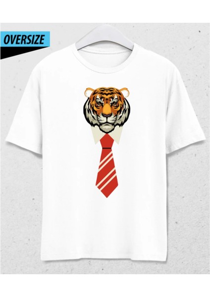 Official Tiger Oversize Beyaz T-Shirt Beyaz