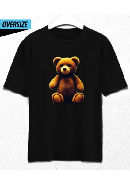 Tedy Ayıcık Özel Tasarım T-Shirt Siyah