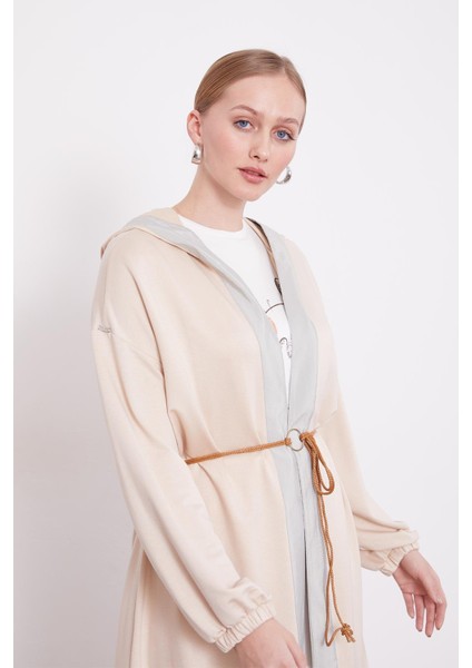 Bej Içlikli Kemer Detaylı Kap fırsatları