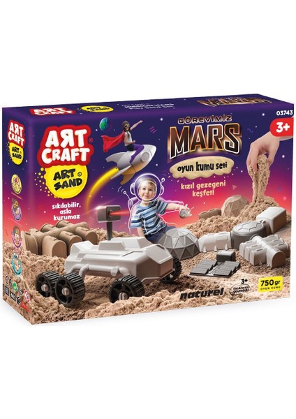 03743 Artcraft Görevimiz Mars Oyun Kum Set 750 gr