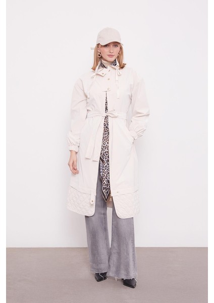 Bej Kurdale Yaka Detay Trençkot fiyatları