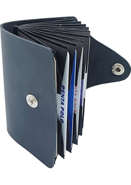 Cronder Hakiki Deri Akordiyon Kartlık Cüzdan