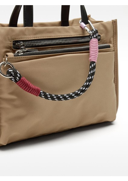 Teknik Kumaş Tote Çanta S