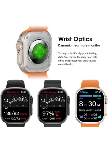 Watch 8 Ultra Series T10 Ultra Akıllı Saat 49MM 2.09!''ios/android Çift Kordon Akıllı Saat